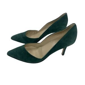 Marc Fisher Dark Green Suede Pointed Toe Heels Womens 6.5